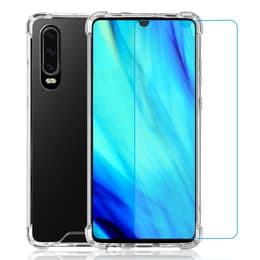Case and 2 protective screens Huawei P30 - Recycled plastic - Transparent