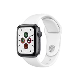 Apple Watch (Series 5) GPS + Cellular 44 - Aluminium Space Gray - Sport loop band White