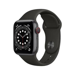 Apple Watch (Series 6) GPS + Cellular 40 - Aluminium Space Gray - Sport band band Black