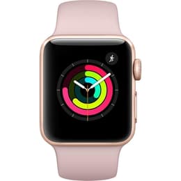 Apple Watch (Series 3) GPS + Cellular 38 - Aluminium Rose gold - Sport band Pink
