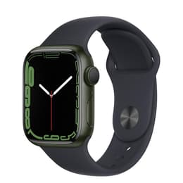Apple Watch (Series 7) GPS 41 - Aluminium Green - Sport band Black