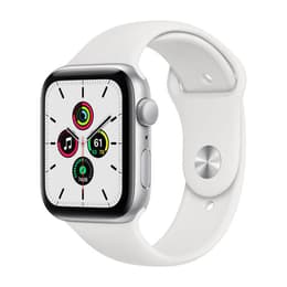 Apple Watch (Series 4) GPS 44 - Aluminium Silver - Sport band White