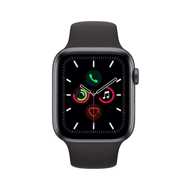 Apple Watch (Series 5) GPS 44 - Aluminium Space Gray - Sport band band Black
