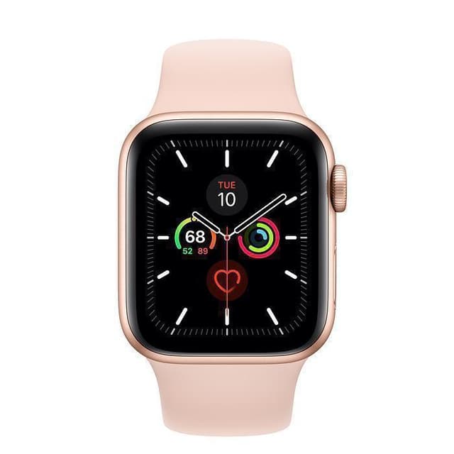 Apple Watch (Series 5) September 2019 40 - Aluminium Gold - Sport loop Pink