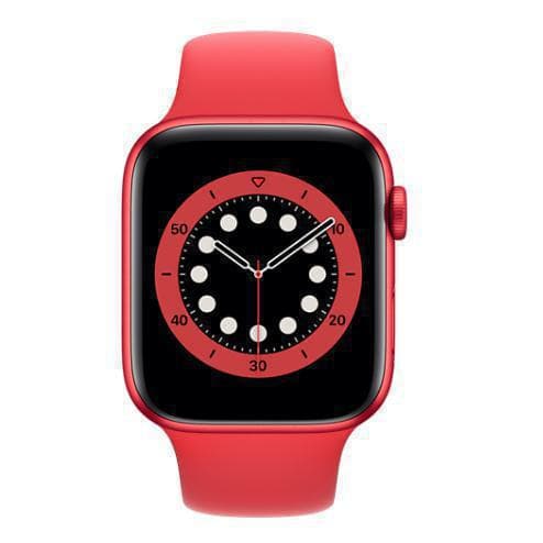 Apple Watch (Series 6) September 2020 44 - Aluminium Red - Sport loop Red