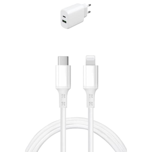 Charger + Cable (USB-C + Lightning) 25W - WTK