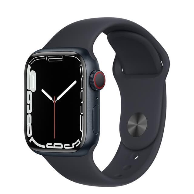 Apple Watch (Series 7) GPS + Cellular 45 - Aluminium Black - Sport band Black
