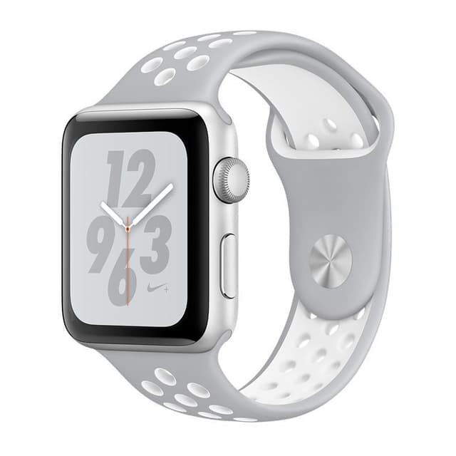 Apple Watch (Series 4) GPS + Cellular 40 - Aluminium Silver - Sport Nike band Grey/White