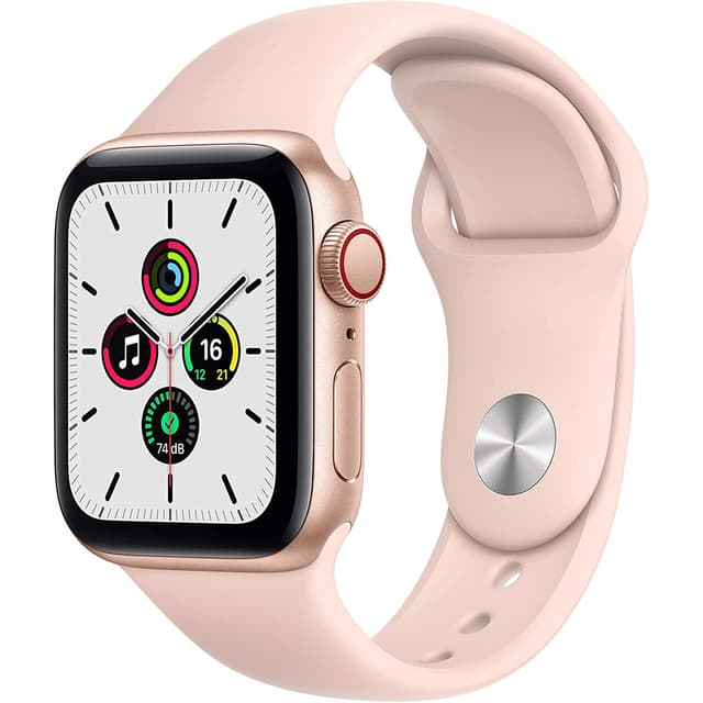 Apple Watch (Series SE) September 2020 40 - Aluminium Gold - Sport loop Pink sand