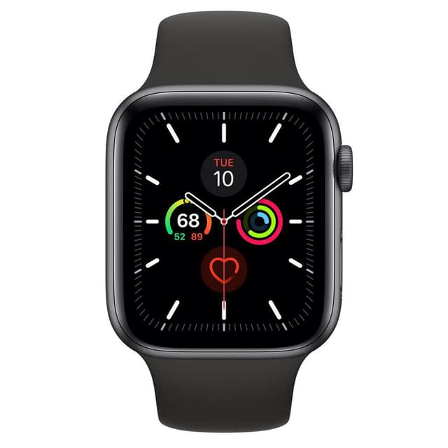 Apple Watch (Series 5) GPS + Cellular 44 - Aluminium Space Gray - Sport band Black