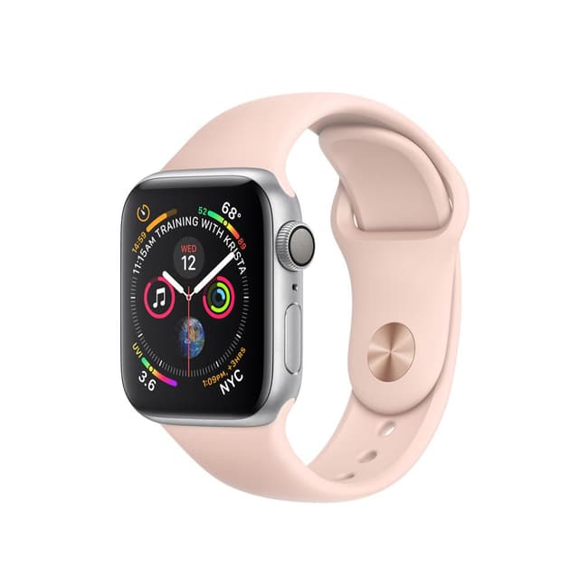 Apple Watch (Series 4) GPS 44 - Aluminium Silver - Sport loop band Pink