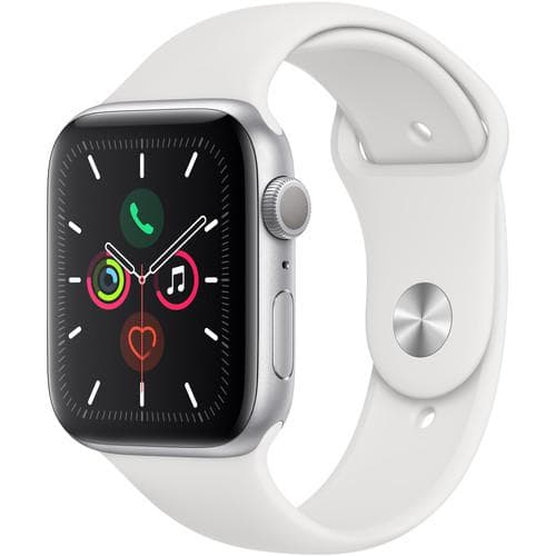 Apple Watch (Series 5) GPS 44 - Aluminium Silver - Sport loop band White