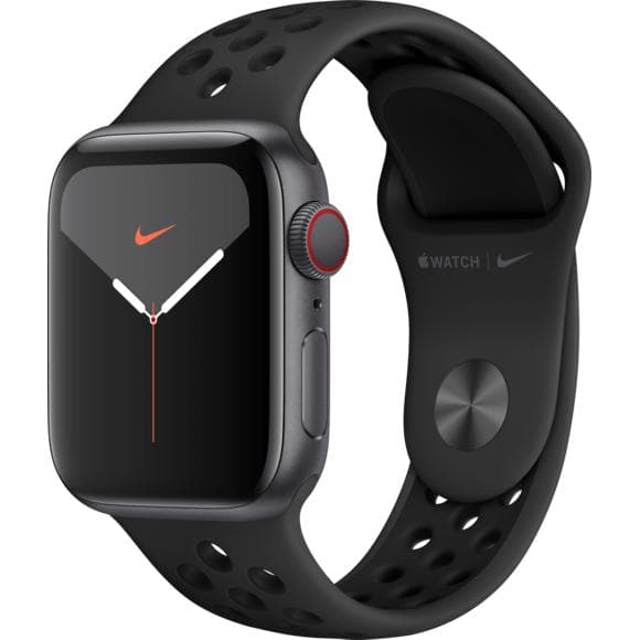 Apple Watch (Series 5) GPS + Cellular 40 - Aluminium Space Gray - Sport Nike band Anthracite/Black